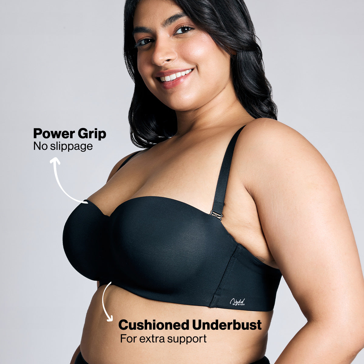 Nykd By Nykaa The Ultimate Multiway Strapless Padded Wired Bra NYB027 Black