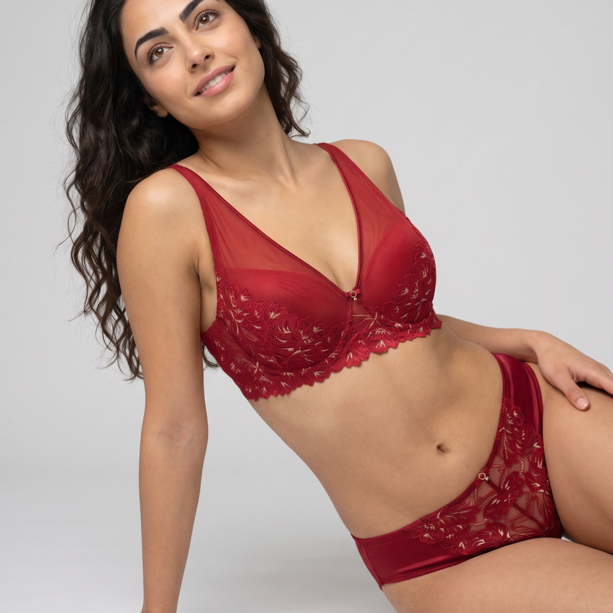 Nykd By Nykaa The Bridal Edit Lace Hipster-NYP440 Red