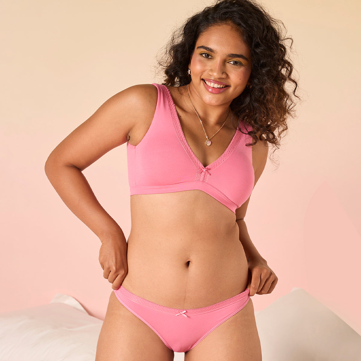 Lola & Mae C.O.A.T Pack of 1 Bikini With Trim Lace - Rose LMP1007 – Nykd by  Nykaa