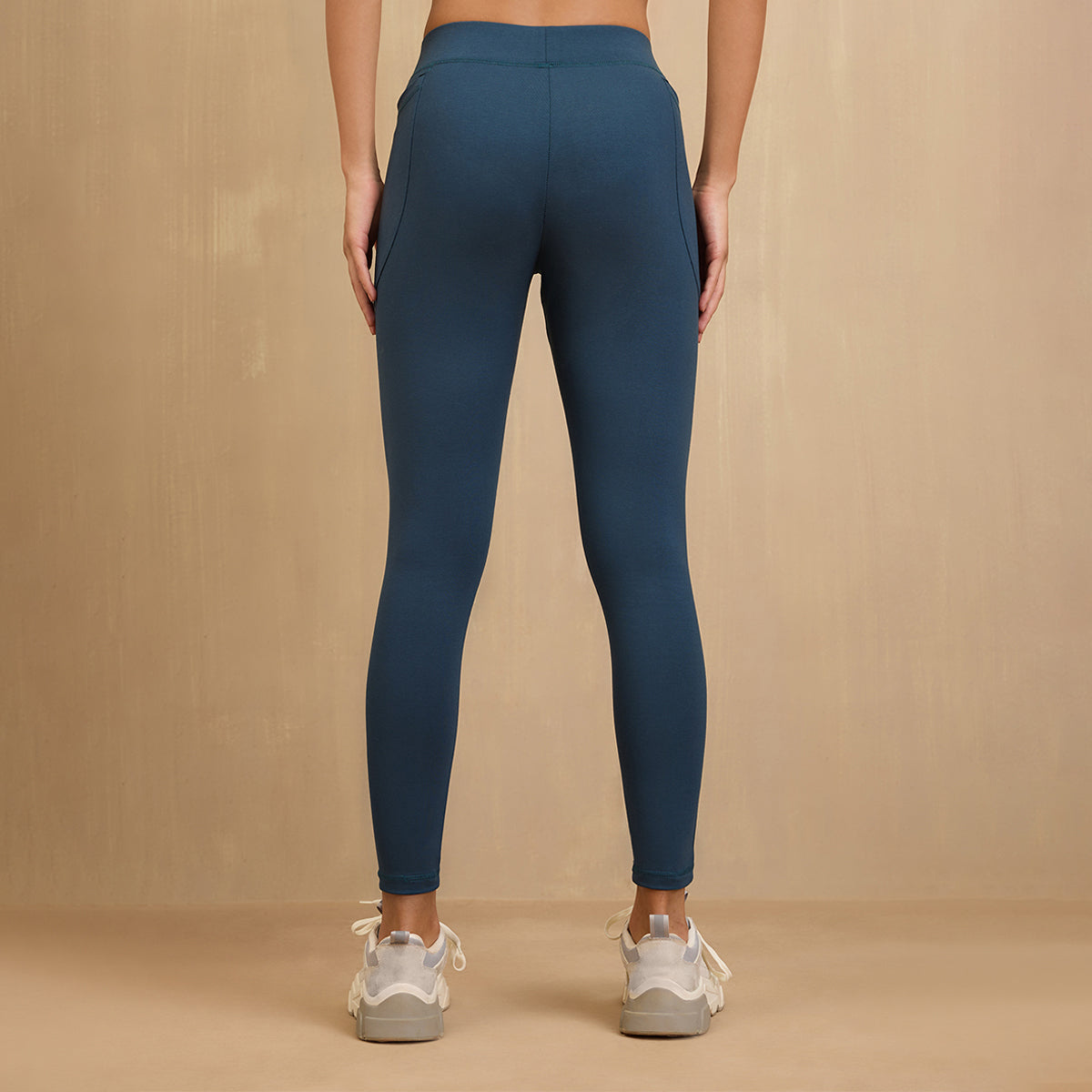 NYKD By Nykaa Comfort Leggings with Pockets! - NYAT401-Blue