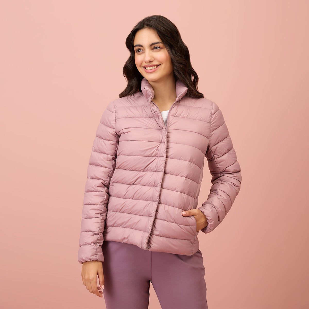 Blush hotsell puffer jacket