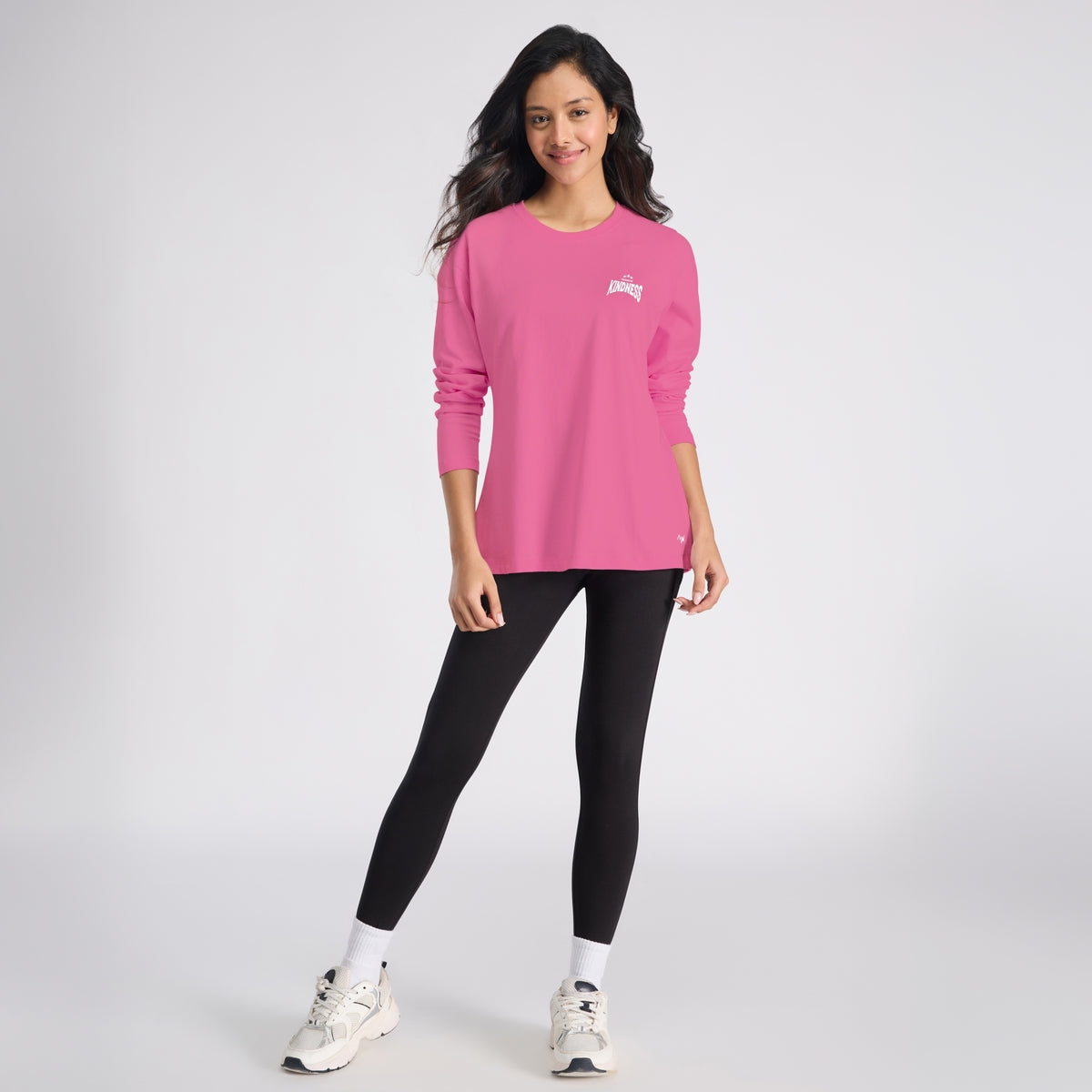 Cotton Full Sleeve Tee with Relaxed Fit for Yoga, Travel & Everyday NYAT517 Malaga