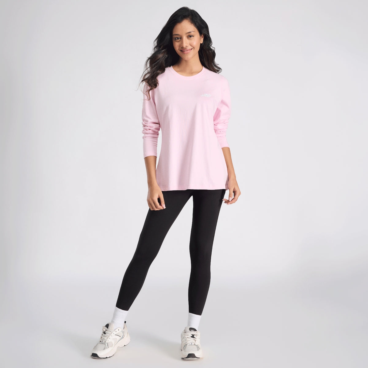 Cotton Full Sleeve Tee with Relaxed Fit for Yoga, Travel & Everyday NYAT517 Mauve