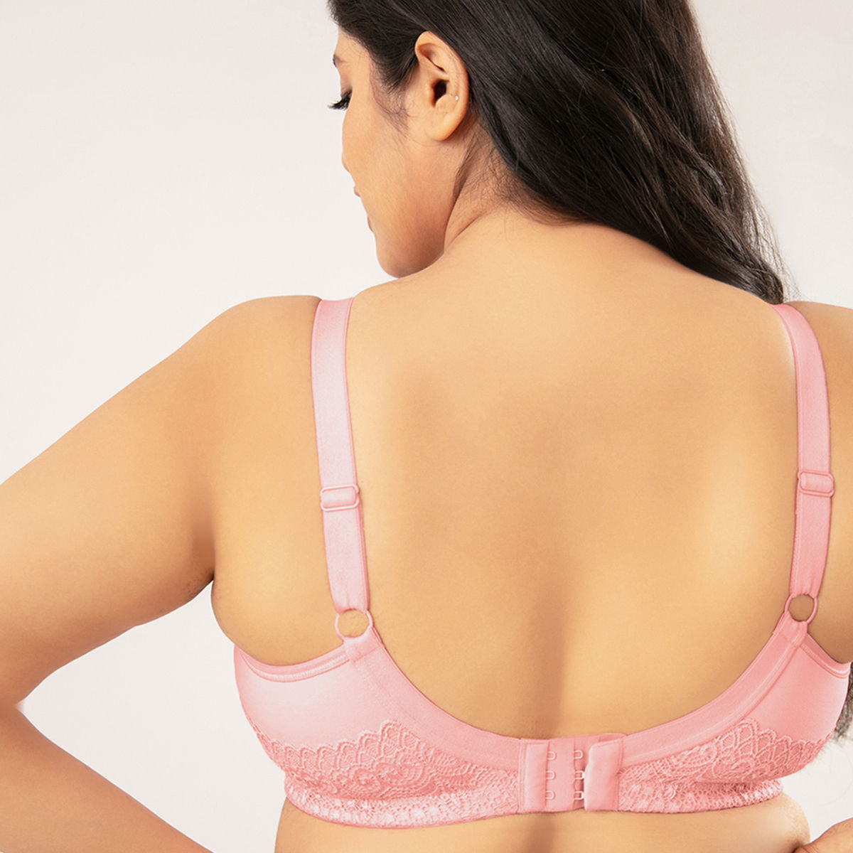 Nykd By Nykaa Everyday Cotton M-Frame Bounce Control Non-Padded Non-Wired Bra NYB101 Coral