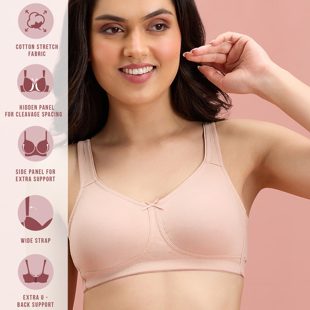Flawless Me Breast Separator bra-Nude-NYB105 – Nykd by Nykaa