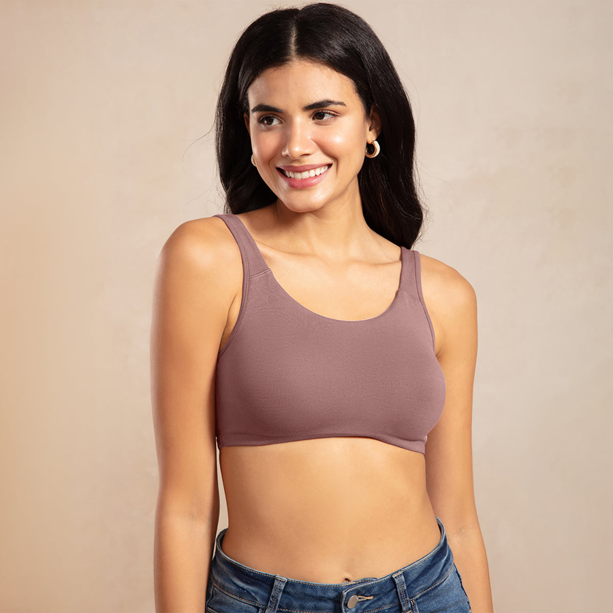 Nykd by Nykaa Soft Cup Easy-Peasy Slip-on Bra with Full Coverage - Dar