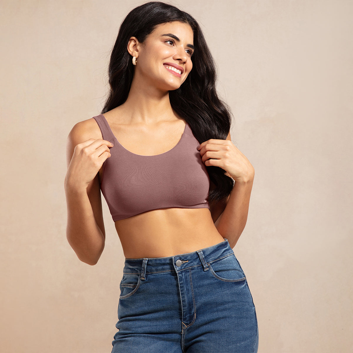 Nykd by Nykaa Soft Cup Easy-Peasy Slip-on Bra with Full Coverage - Dark skin NYB113