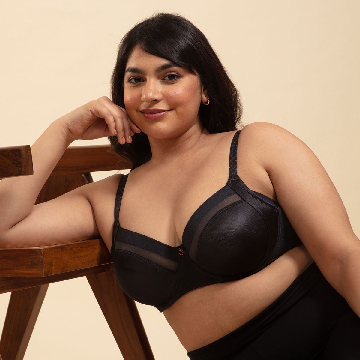 Nykd By Nykaa Super Support Infinity Mesh Non Padded Bra-NYB150 Black