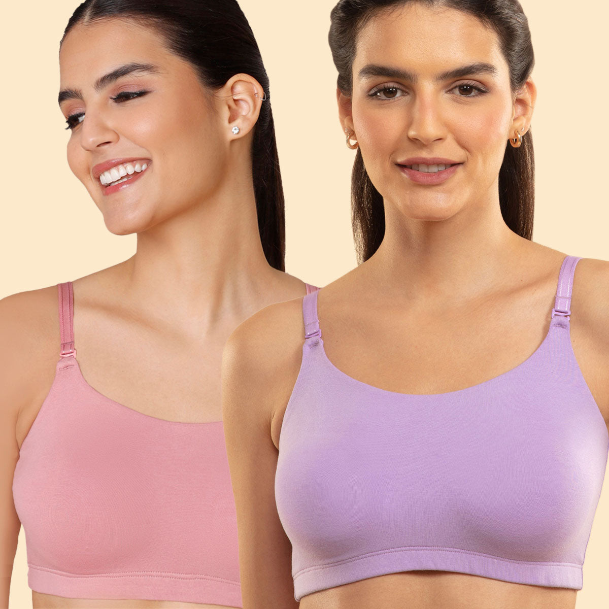 Easy Breezy Slip on Bra-Blush NYB165 (M)