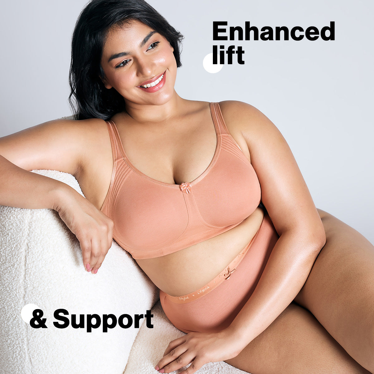 Nykd By Nykaa Encircled with love Cotton Shape & Support Non Padded Non Wired NYB169 Clay