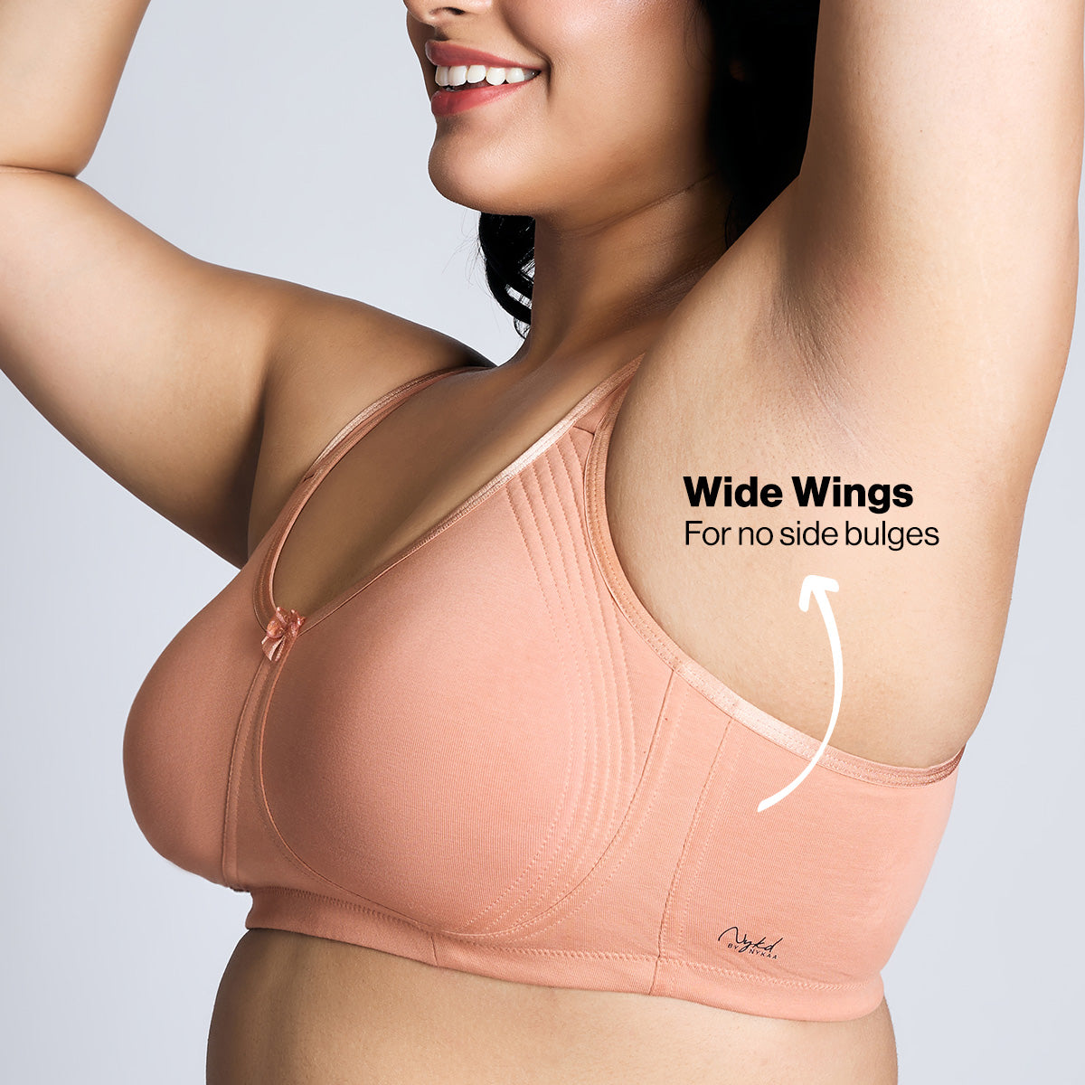 Nykd By Nykaa Encircled with love Cotton Shape & Support Non Padded Non Wired NYB169 Clay