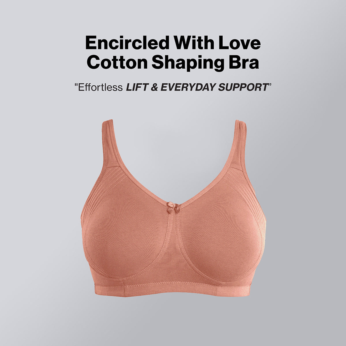 Nykd By Nykaa Encircled with love Cotton Shape & Support Non Padded Non Wired NYB169 Clay