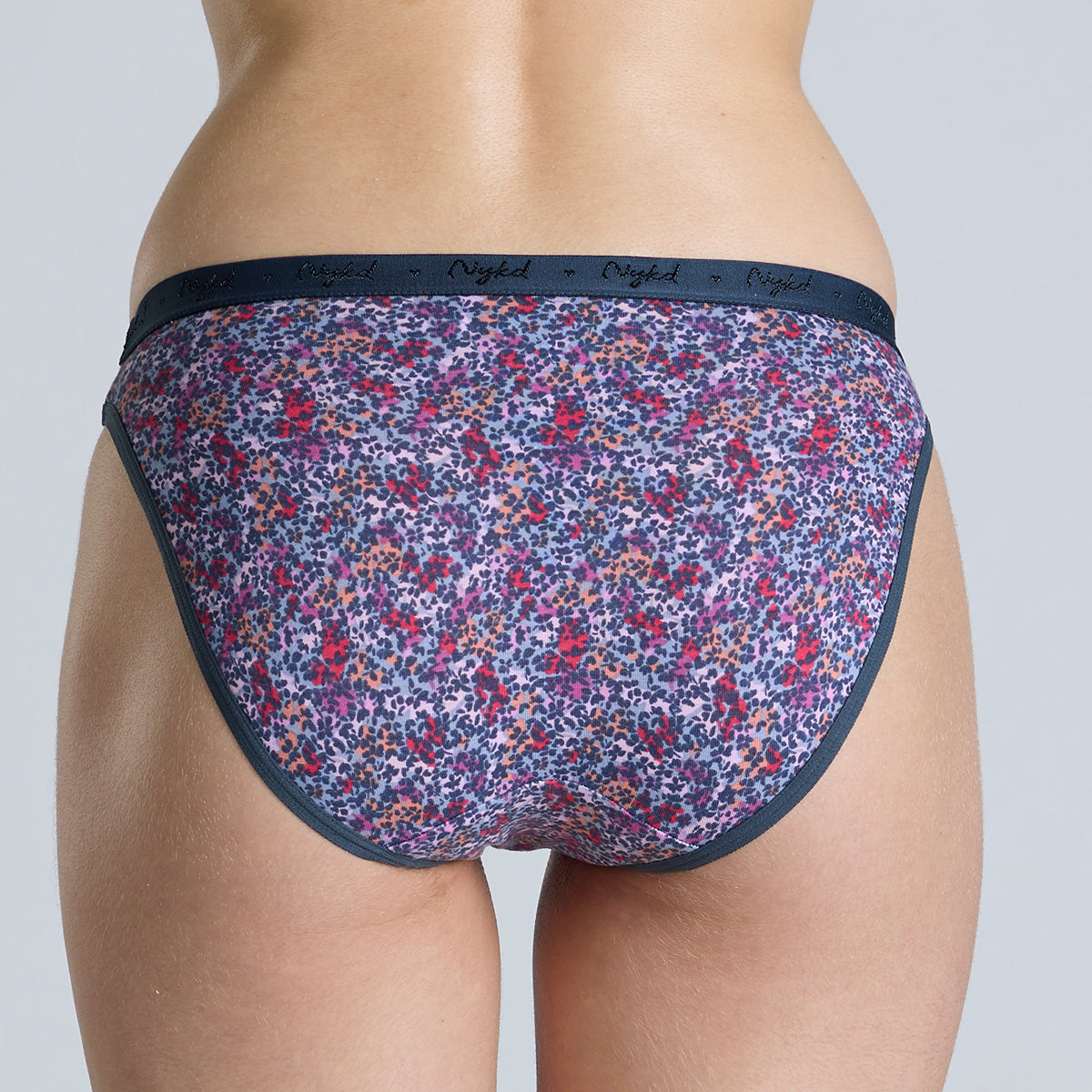 NYKD By Nykaa Low Rise Cotton Bikini Panty with Outer Elastic-NYP390-Assortment 18-P03