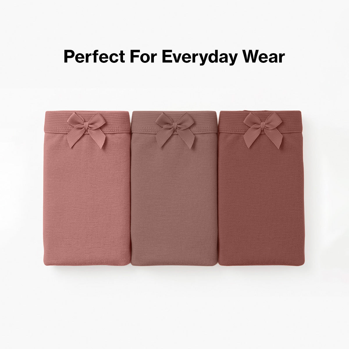Nykd by Nykaa PO3 High Rise Cotton Full Brief Panty with Inner Elastic-D.Rose/Rust/B.Pink NYP104