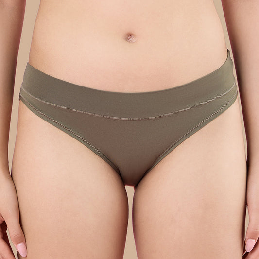 Super 4 Way Stretch Bikini Panty-NYP341-Olive