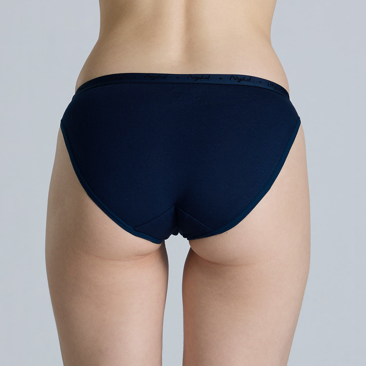 NYKD By Nykaa Low Rise Cotton Bikini Panty with Outer Elastic-NYP390-Assortment 17-P03