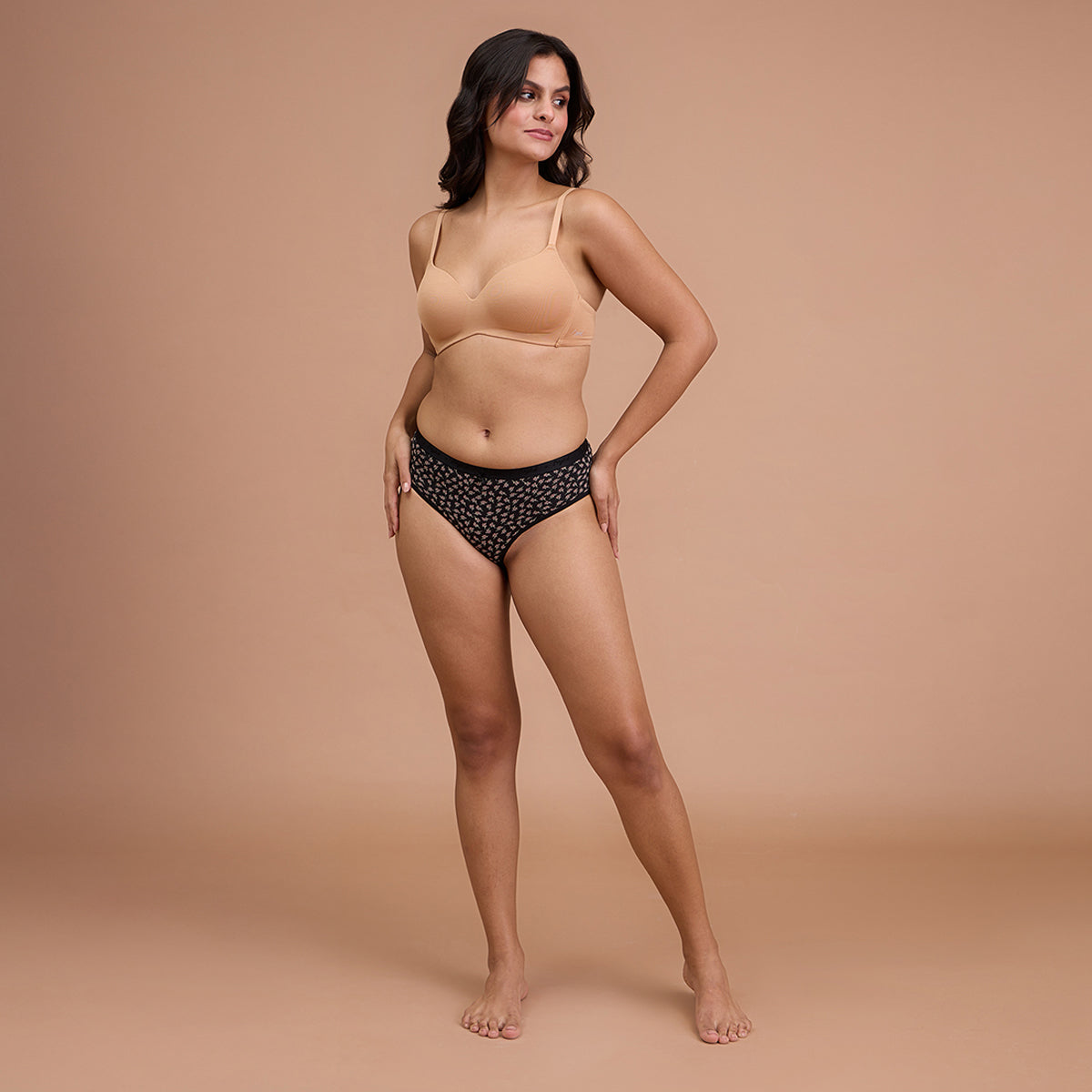 Mid Rise Cotton Hipster Panty with Outer Elastic-NYP391-Multicolor-P03-Colors & Print May Vary