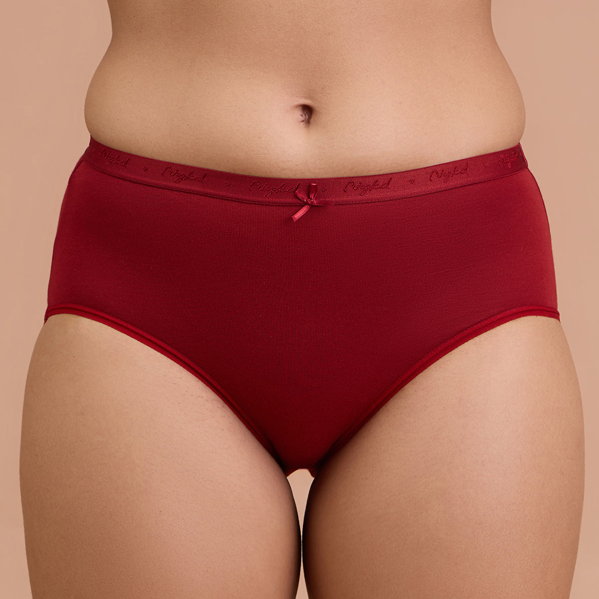 High Rise Cotton Full Brief Panty with Outer Elastic-NYP392-Multicolor-P03-Colors & Print May Vary