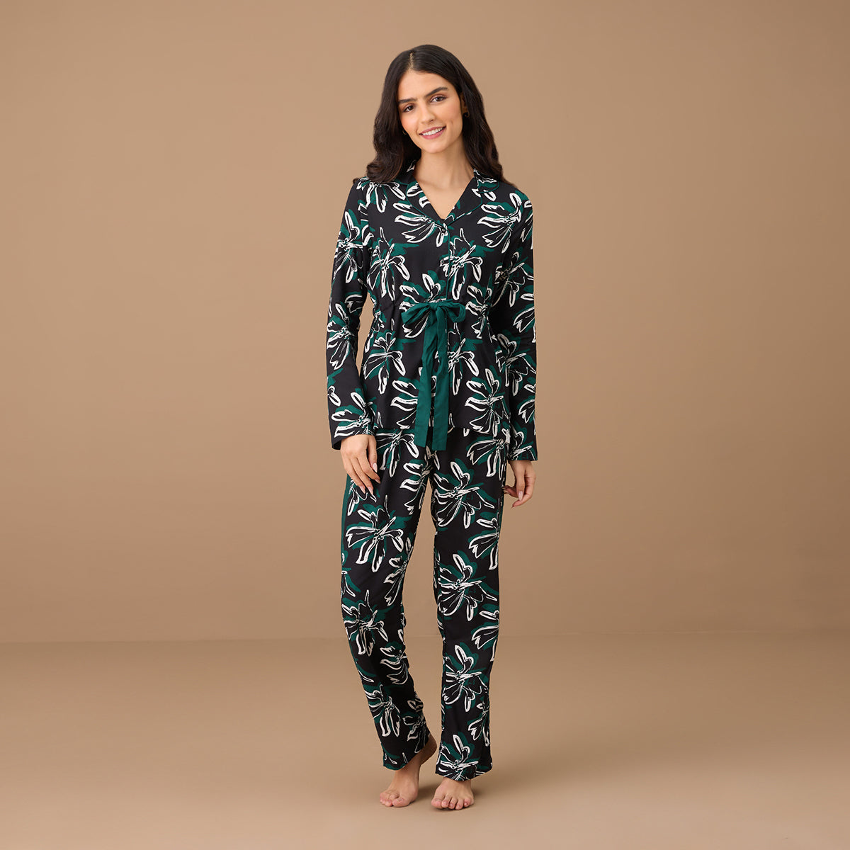 Nykd By Nykaa Style Me Up Rayon Set - NYS904 - Green Print