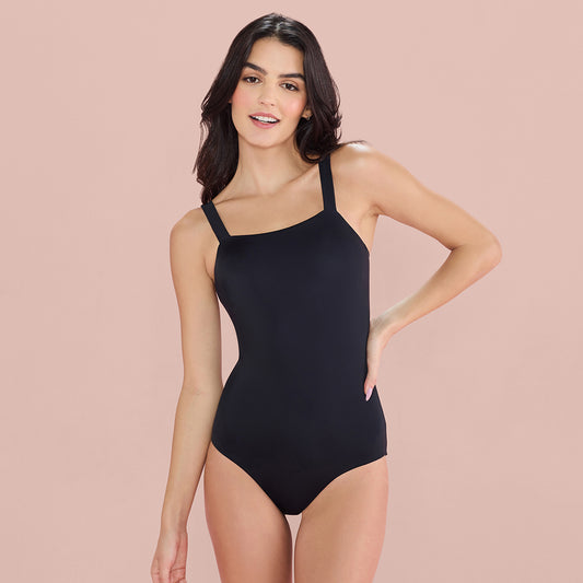 Chic Square Neck Swimwear-NYSW19-Black