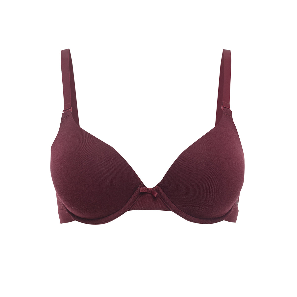Breathe Cotton Padded wired Push up level-2 bra Demi coverage - Maroon NYB005