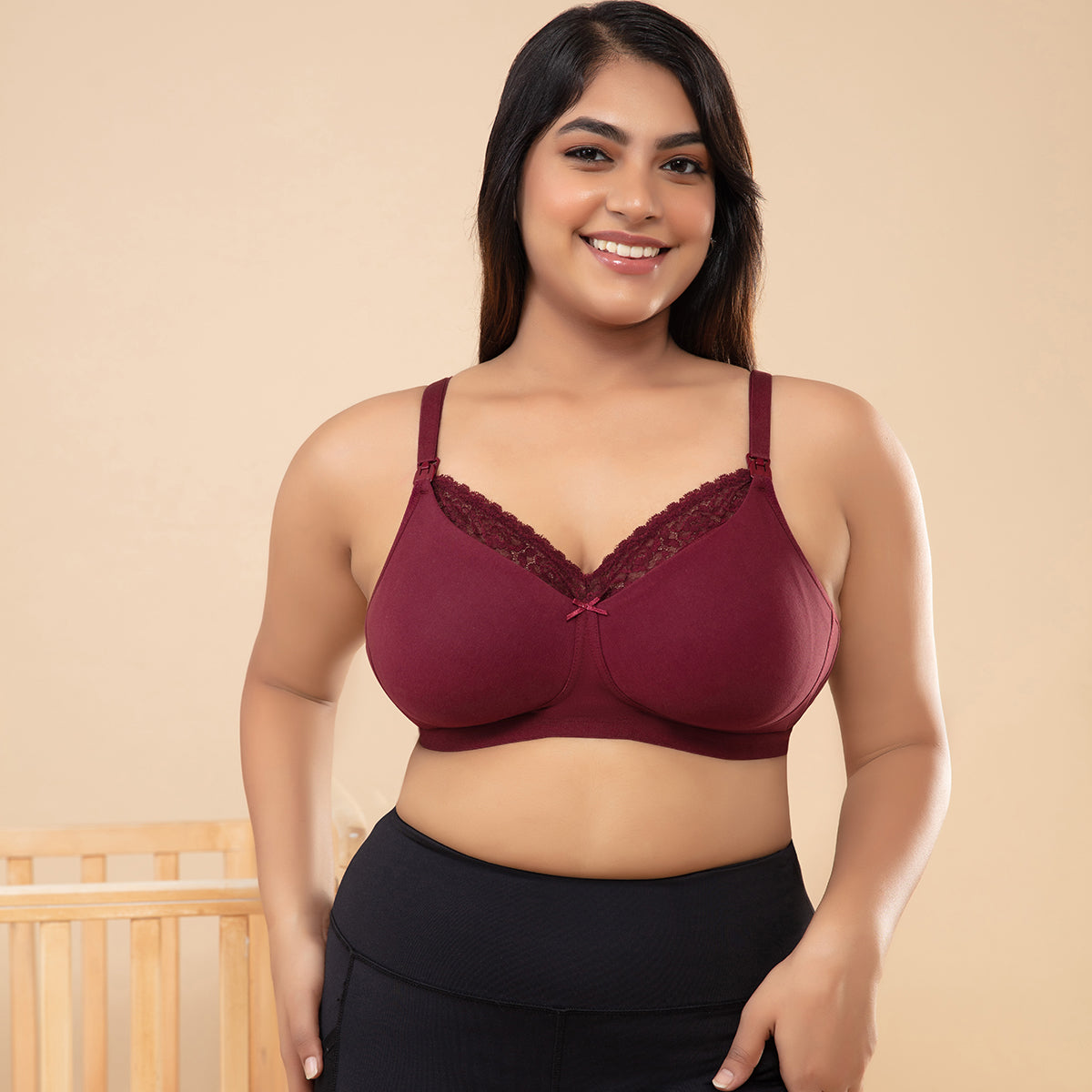 Pretty Maternity Feeding Bra-NYB031-Wine