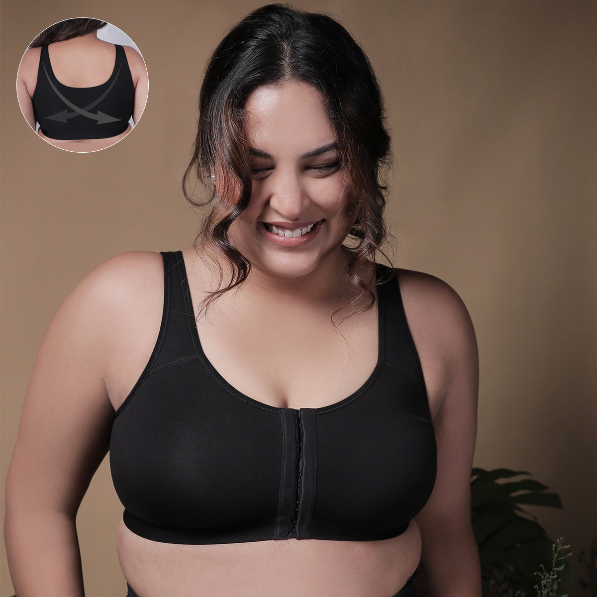 Front Open Total Support Bra - Black NYB103 – Nykd by Nykaa