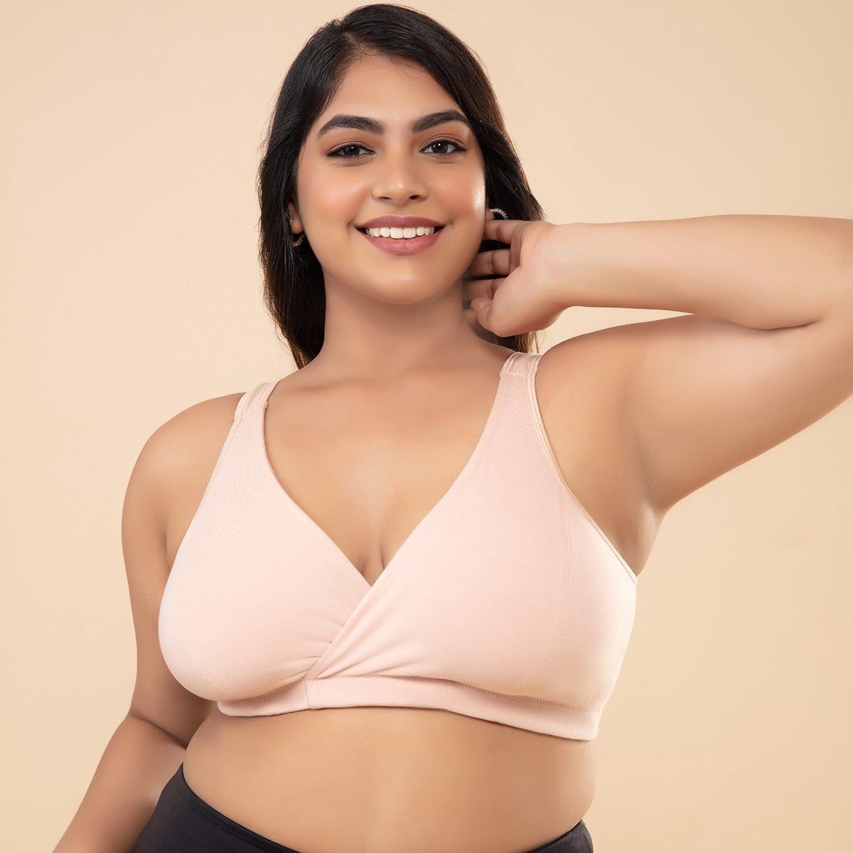 Mommy Slip-On Bra-NYB129-Nude