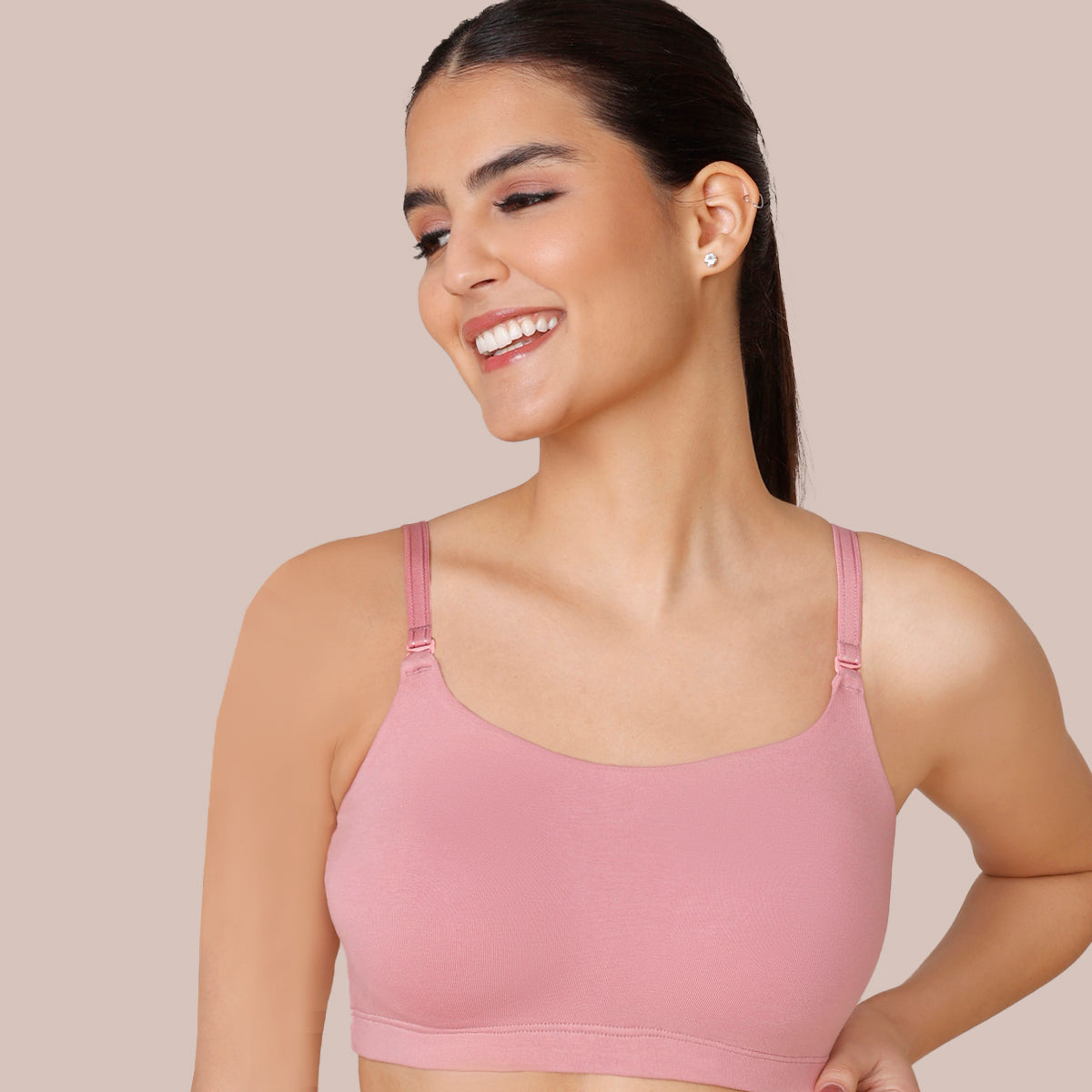 Pink bra for women