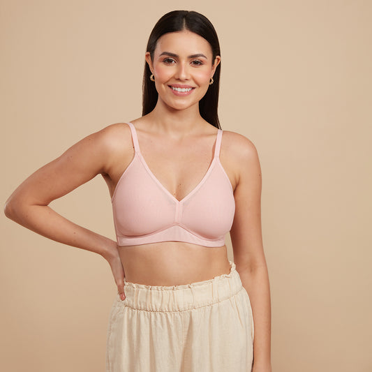 Ultimate Breathe Triangle T-shirt Bra-NYB226-Pink