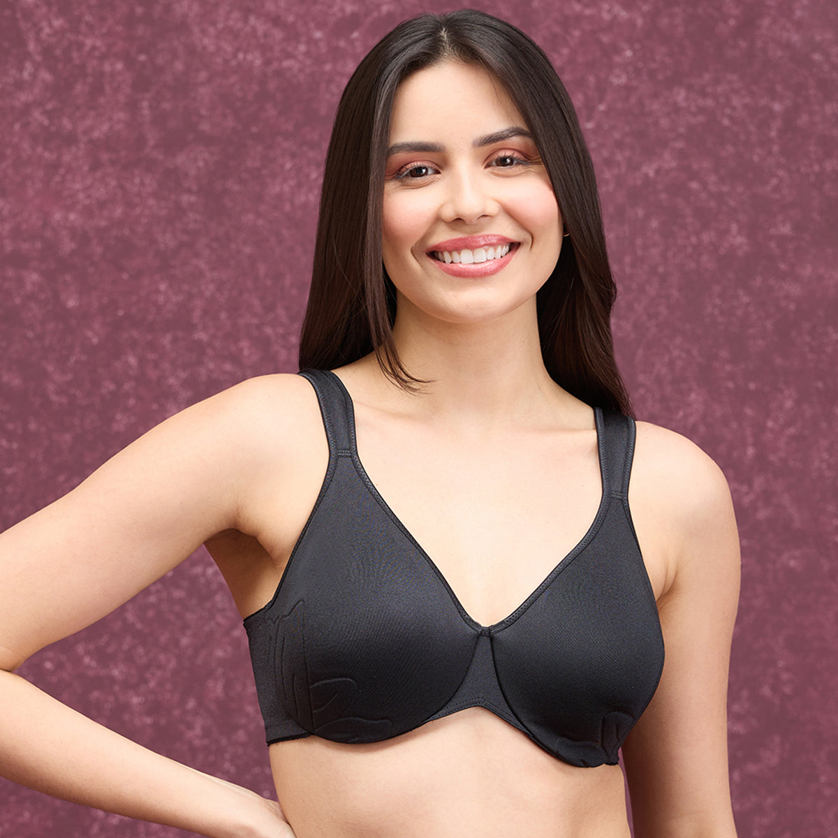 Anti-Gravity Wired Non Padded Bra-NYB243-Black