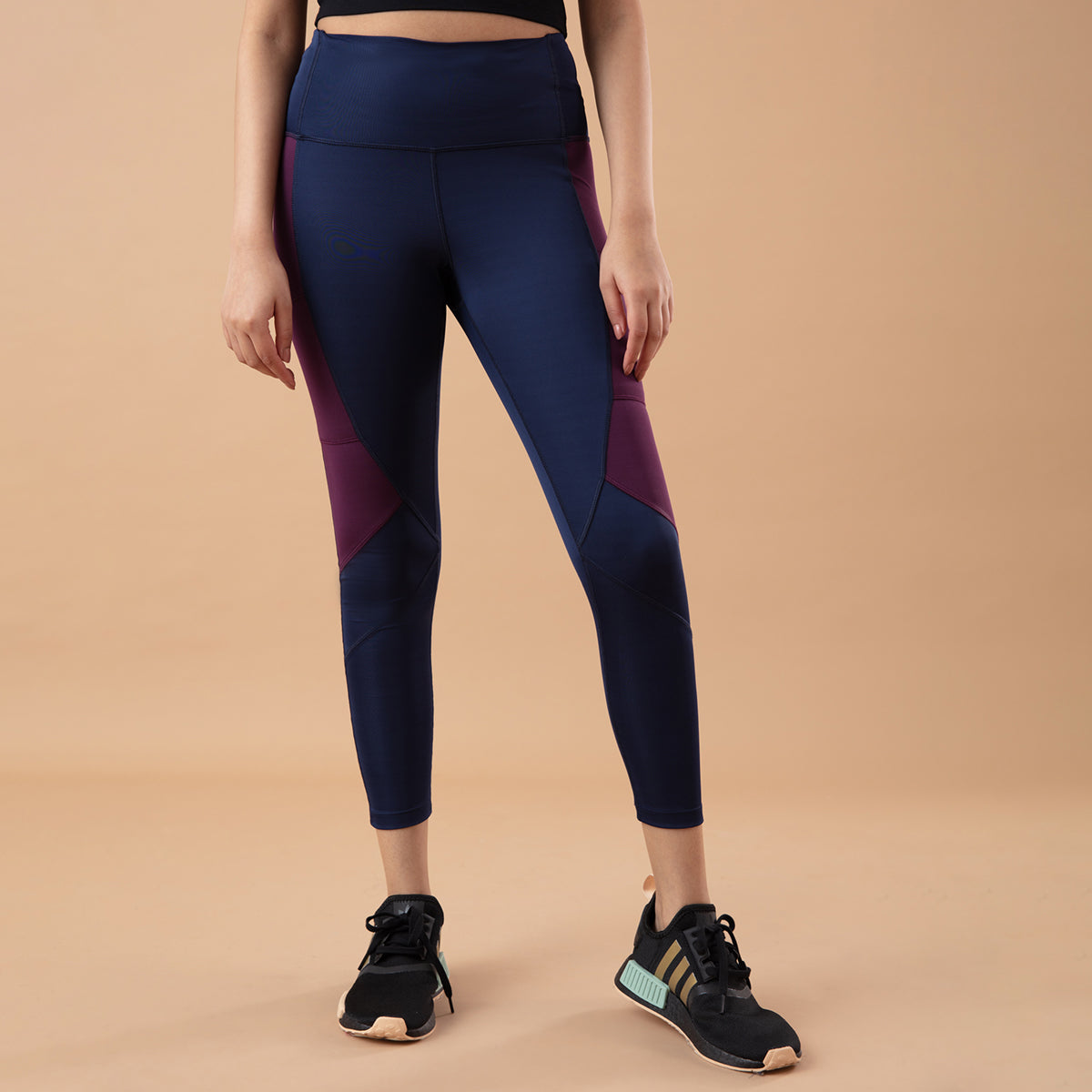 Nykd All Day High rise Color Block Breathable Leggings-NYK029-Peacoat+ –  Nykd by Nykaa