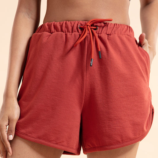 Chill- Pill Cotton Terry Shorts , Nykd All Day-NYK039 Hot Sauce