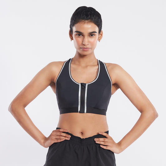 Ultimate High Impact Sports Bra-NYK303-Jet Black