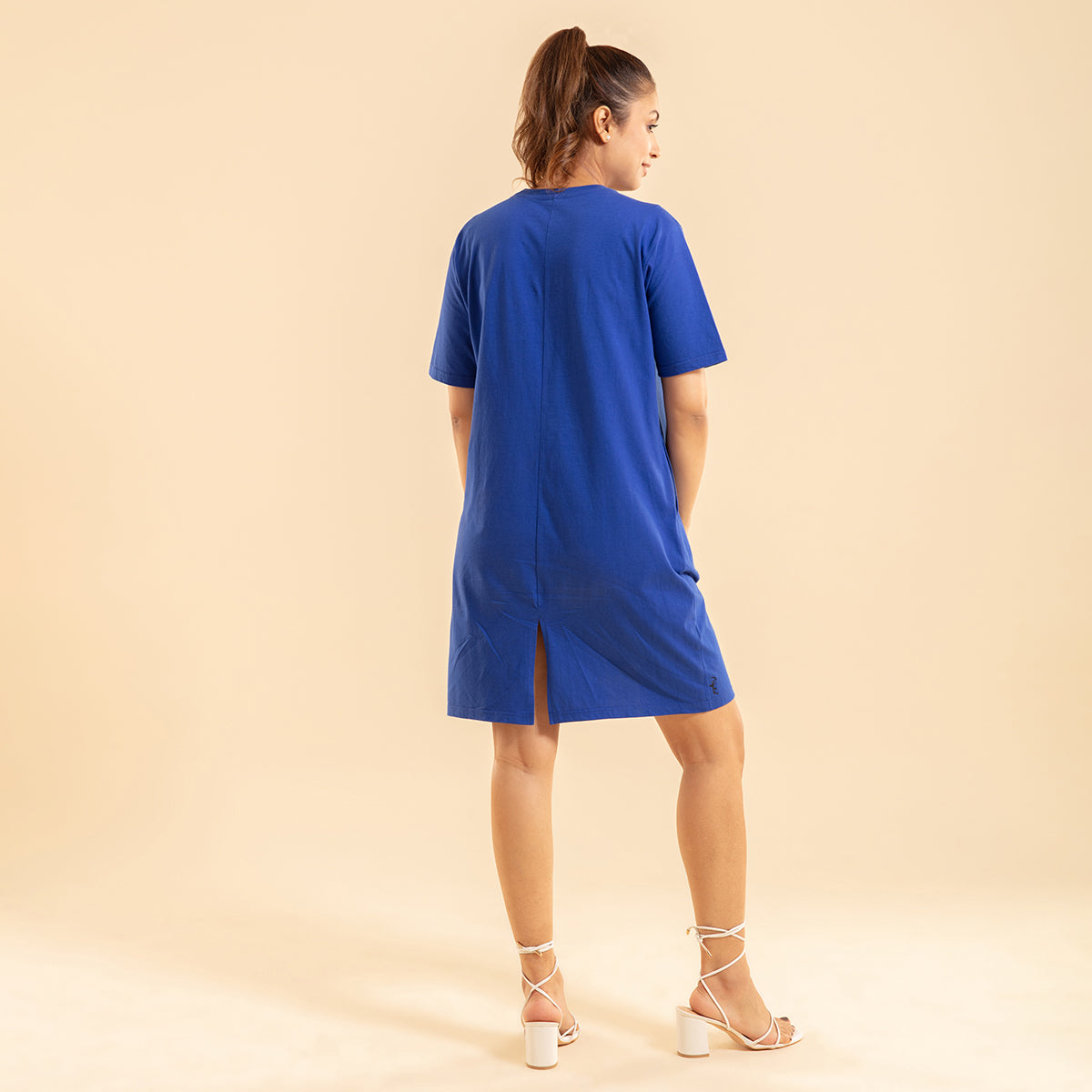 Nykd All Day Heart on my sleeve dress- NYLE102 Bright Cobalt