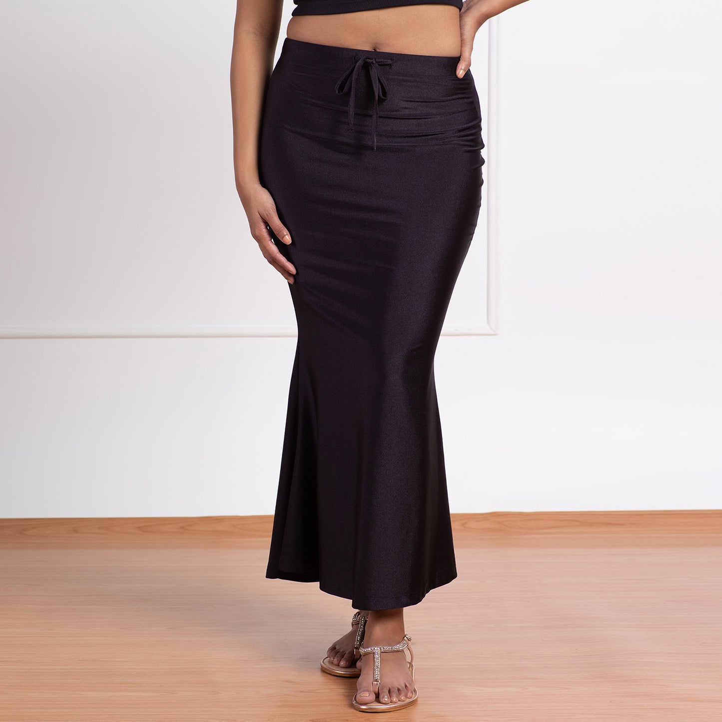 Mermaid Saree Petticoat-NYOE01-Black