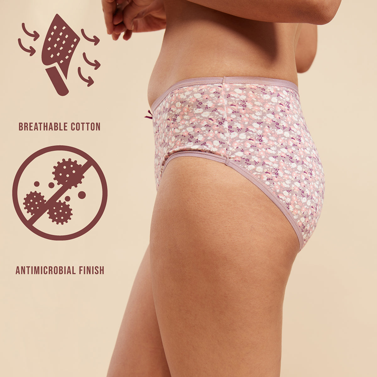 Mid Rise Hipster Panty with Outer Elastic-NYP033-Assortment 1