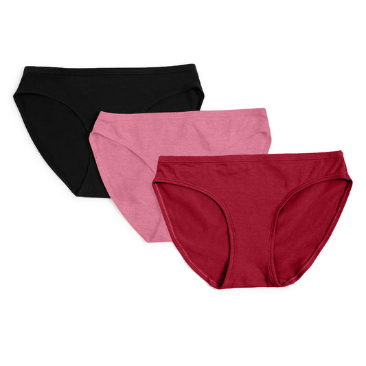 Pack of 3 No visible elastic Low rise Bikini with Full rear coverage-NYP114