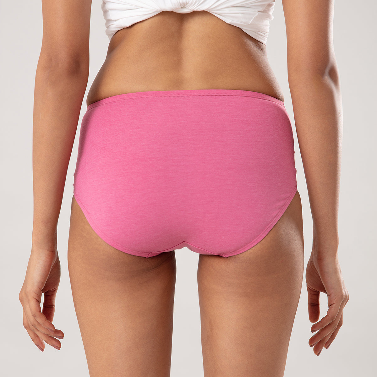 Pack Of 3 High Rise Full Brief Cotton Stretch Full Rear Coverage Panty NYP123-Multi colour