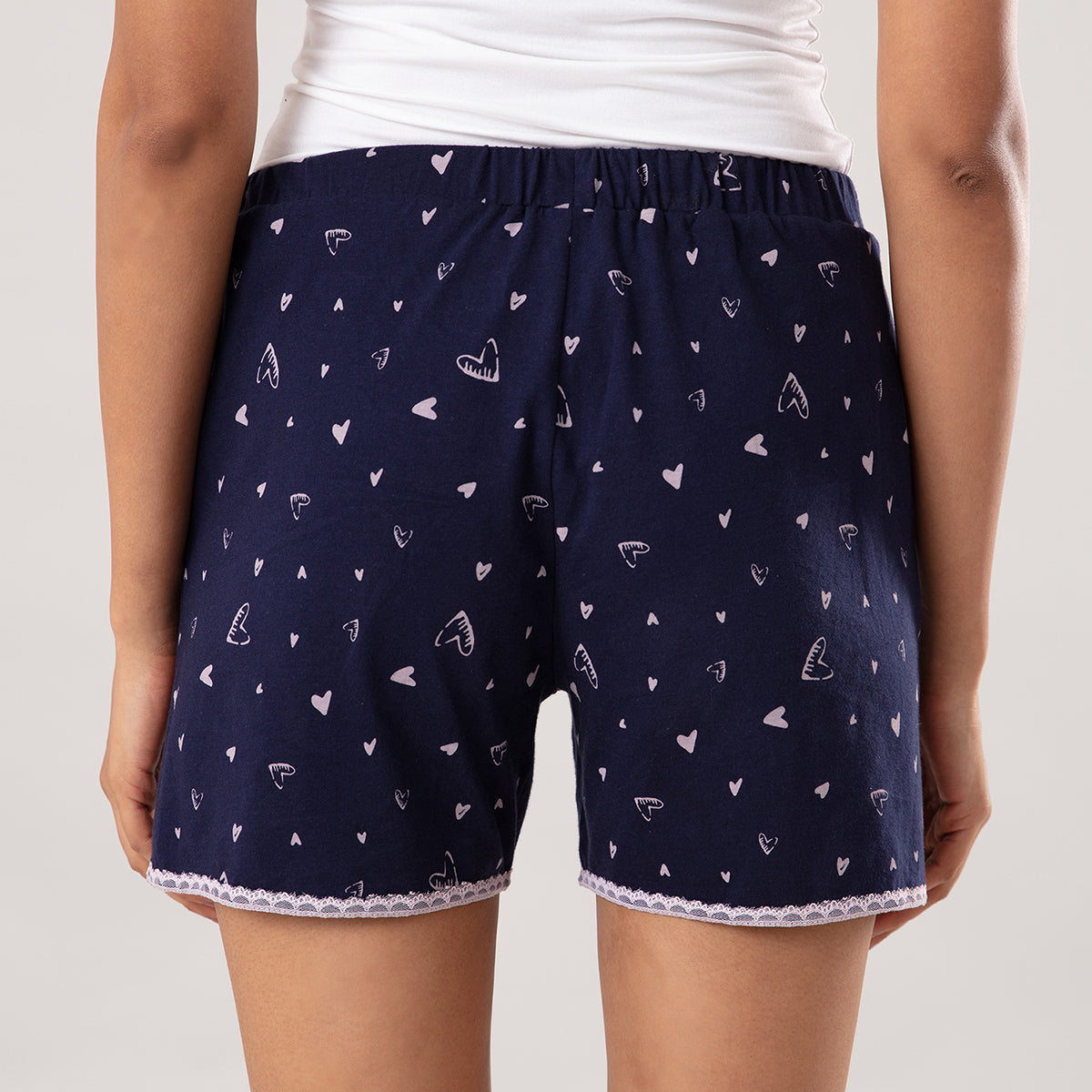 Printed Paradise Comfy Printed Shorts-NYS033-Navy Print