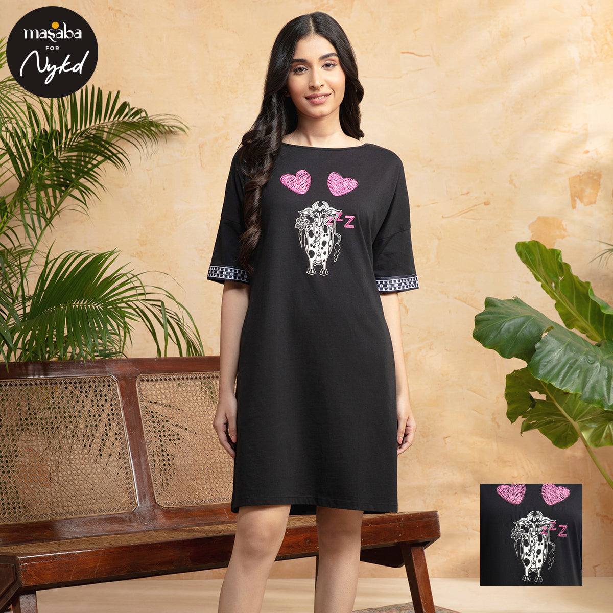 NeppySleep Dress - NYS133 - Almost Apricot – Nykd by Nykaa