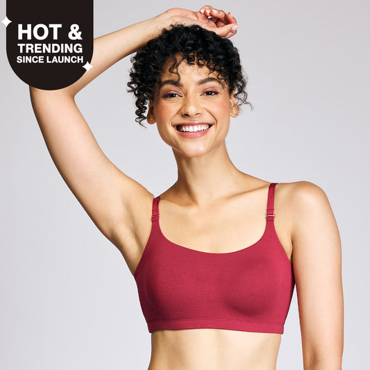 NYKD By Nykaa Easy Breezy Slip On Bra NYB165 Plum