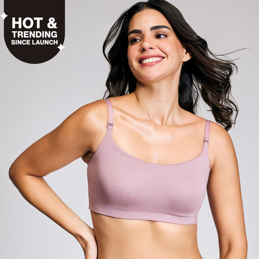 NYKD By Nykaa Easy Breezy Slip On Bra NYB165 Lavender