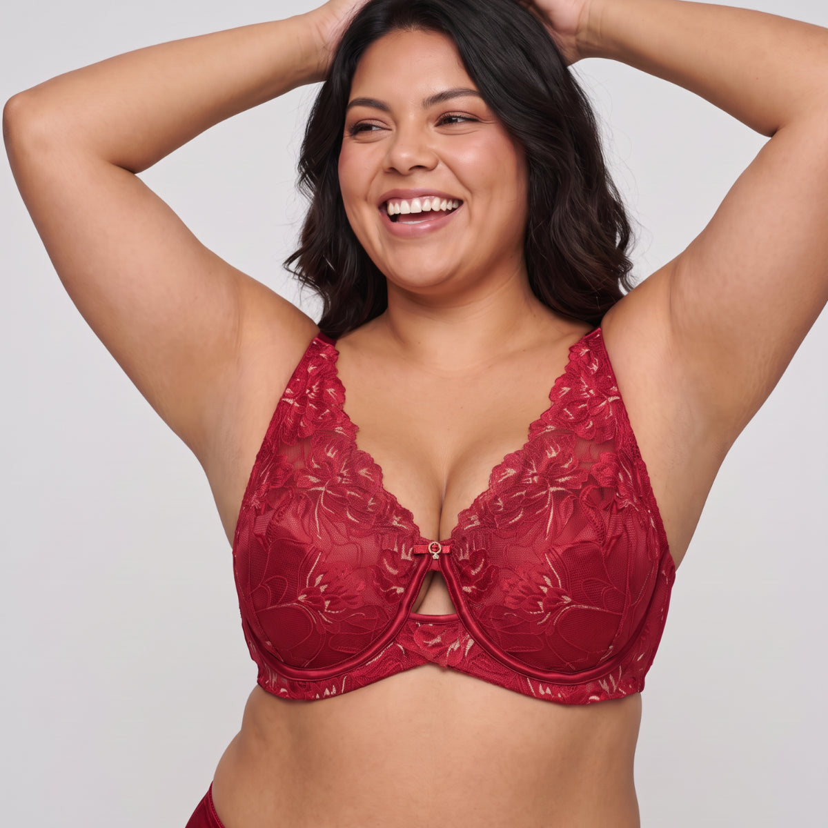 Nykd By Nykaa The Bridal Edit Lacy Wired Super Support Bra-NYB479 Red