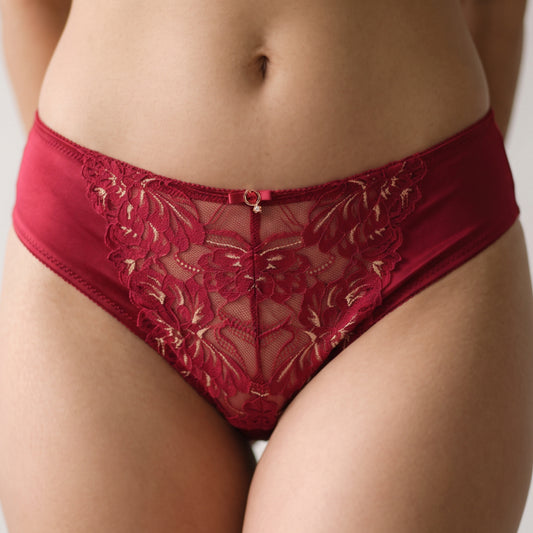 Nykd By Nykaa The Bridal Edit Lace Hipster-NYP440 Red