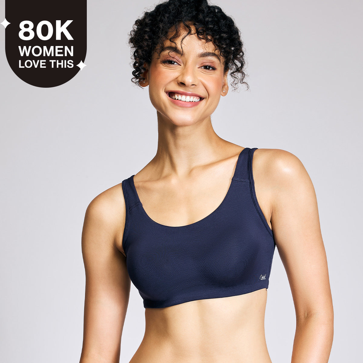 Soft cup easy-peasy slip-on bra with Full coverage-NYB113-Peacoat