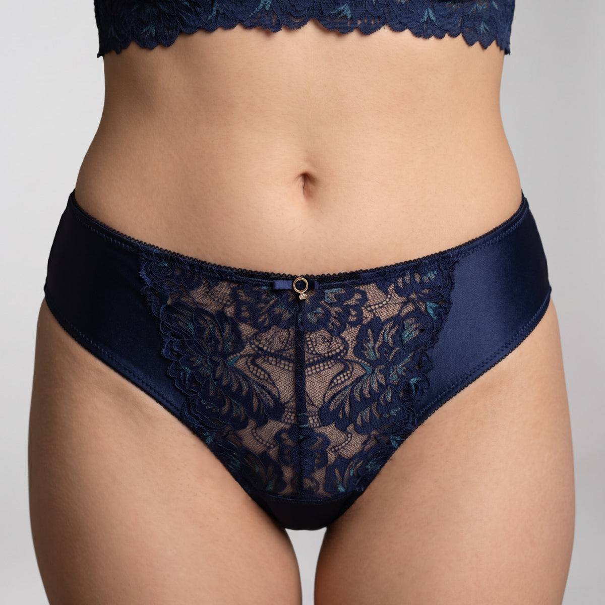 Nykd By Nykaa The Bridal Edit Lace Hipster-NYP440 Navy