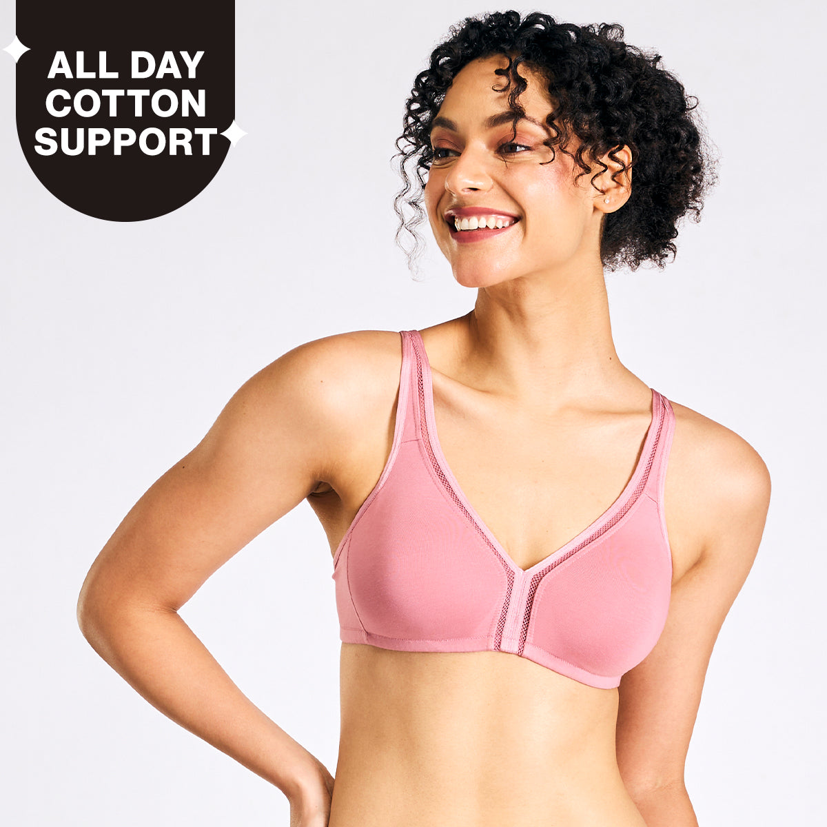 Nykd by Nykaa Everyday Cotton Plunge Neckline Bra NYB351-Blush
