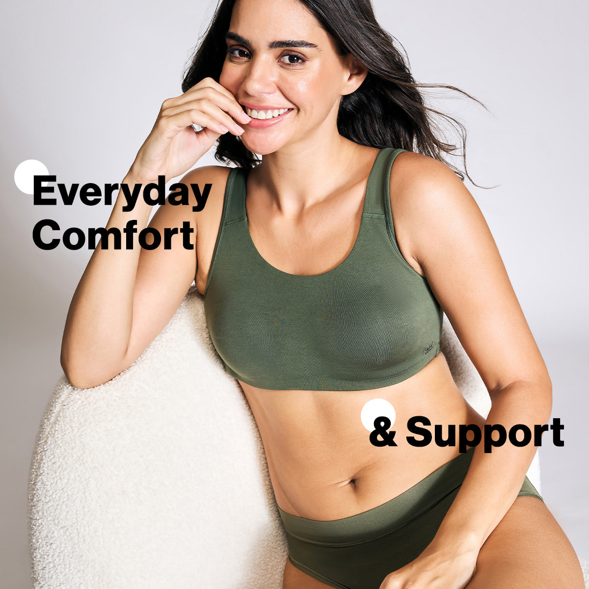 Soft cup easy-peasy slip-on bra with Full coverage-NYB113-Bettle green