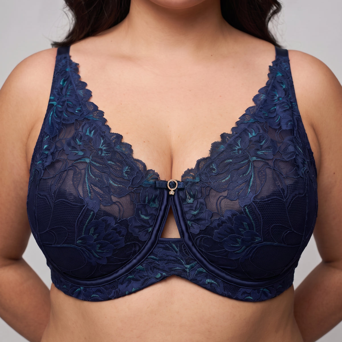 The Bridal Edit Lacy Wired Super Support Bra - NYB479 Navy